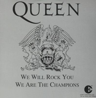 Queen 'We Will Rock You' French CD silver front sleeve