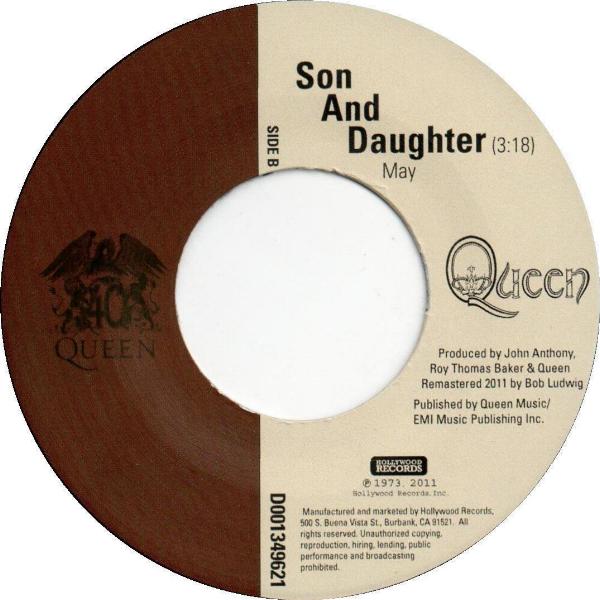Queen 'Keep Yourself Alive' USA 7" reissue label