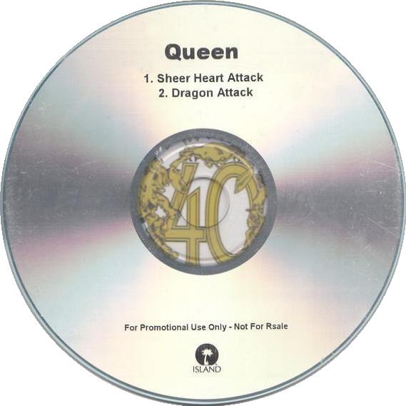 Queen 'Queen 40' UK promo CD disc