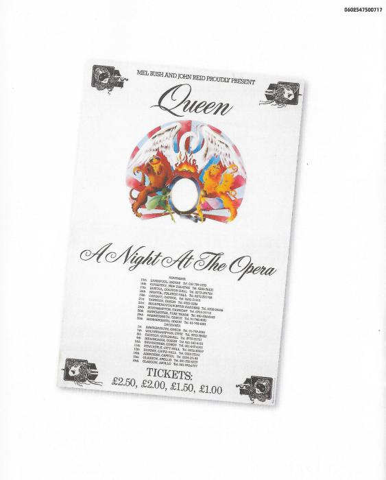 Queen 'A Night At The Odeon' UK Blu-ray booklet back sleeve