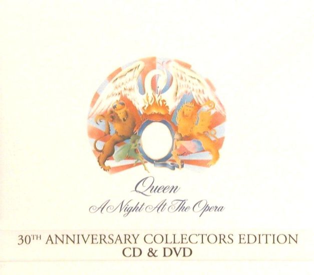 Queen 'A Night At The Opera' UK 30th Anniversary CD/DVD set slipcase front sleeve