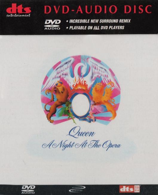 Queen 'A Night At The Opera' US DVD Audio front sleeve with card surround