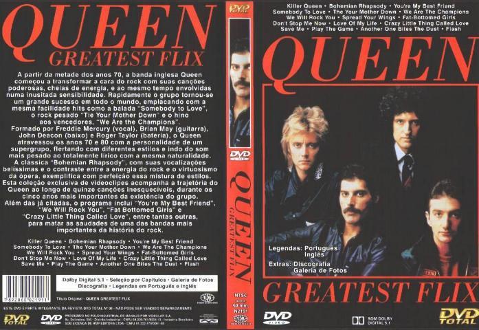 Queen 'Greatest Flix' Brazil DVD sleeve