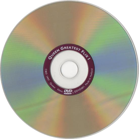 Queen 'Greatest Flix I & II' UK DVD disc