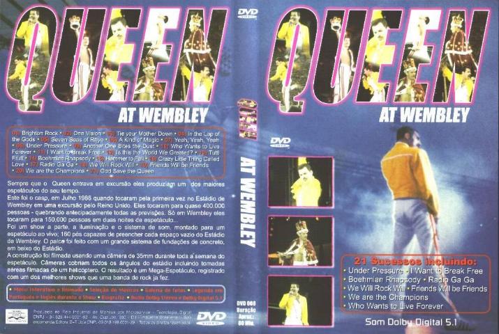 Queen 'Live At Wembley' Brazilian DVD sleeve