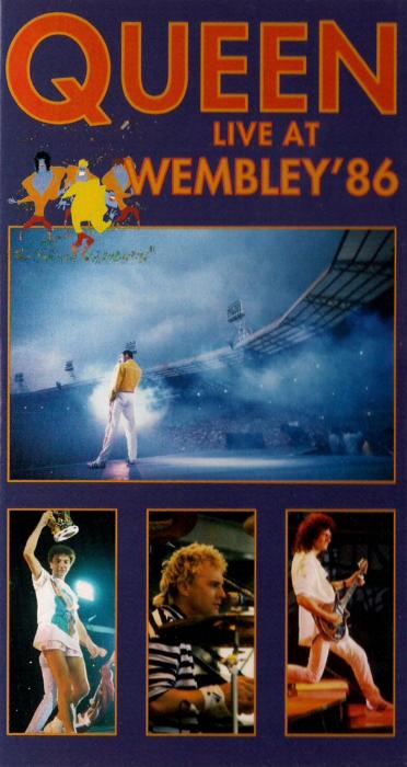 Queen 'Live At Wembley' US VHS front sleeve