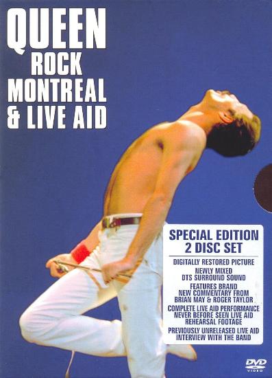 Queen 'Queen Rock Montreal & Live Aid' UK double DVD slipcase front sleeve