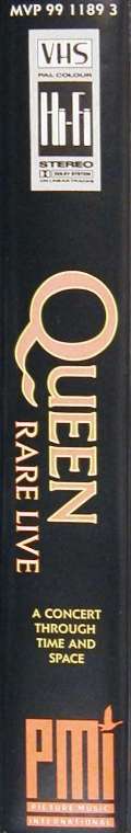 Queen 'Rare Live' UK VHS spine