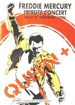 Queen 'The Freddie Mercury Tribute Concert' UK 2002 reissue DVD front sleeve