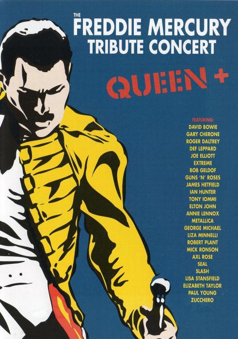 Queen 'The Freddie Mercury Tribute Concert' UK 2013 reissue DVD front sleeve