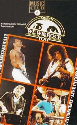 Queen 'We Will Rock You' UK reissue VHS front sleeve
