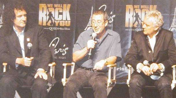 'We Will Rock You' musical press conference photograph