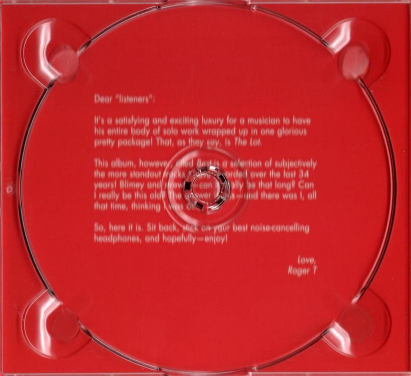 Roger Taylor 'Best' US CD inner sleeve