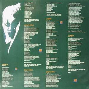 Roger Taylor 'Electric Fire' UK LP inner sleeve