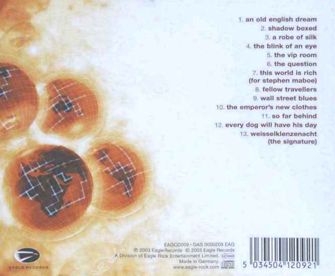 Procol Harum 'The Well's On Fire' UK CD back sleeve