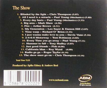 SAS Band 'The Show' UK CD back sleeve