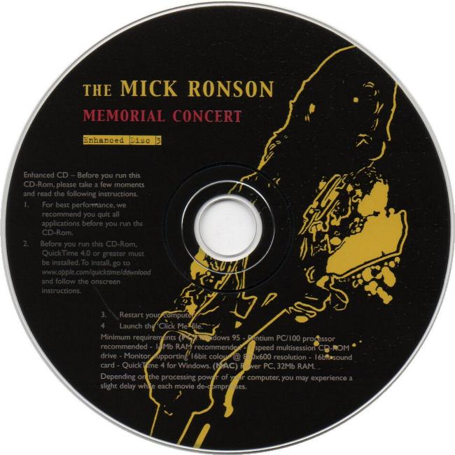 Various Artists 'The Mick Ronson Memorial Concert' CD reissue disc 3