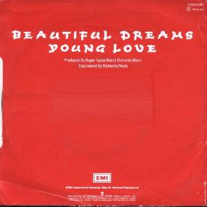 Roger Taylor 'Beautiful Dreams' Portuguese 7" back sleeve