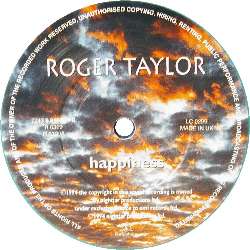 Roger Taylor 'Happiness' UK 7" label