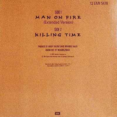 Roger Taylor 'Man On Fire' UK 12" back sleeve