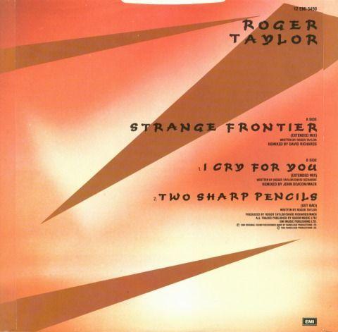 Roger Taylor 'Strange Frontier' UK 12" back sleeve