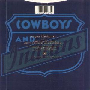 The Cross 'Cowboys And Indians' UK 7" back sleeve