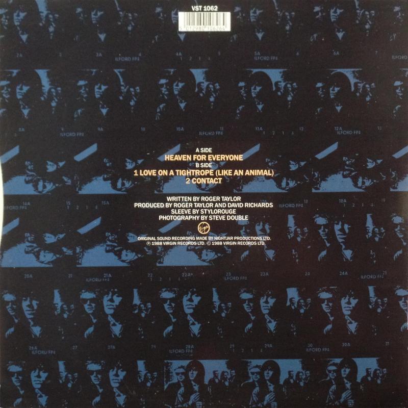 The Cross 'Heaven For Everyone' UK 12" back sleeve